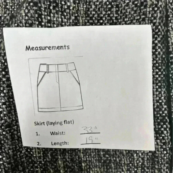 White House Black Market Women's Black Tweed Pencil Skirt Size 10 - Picture 8 of 8